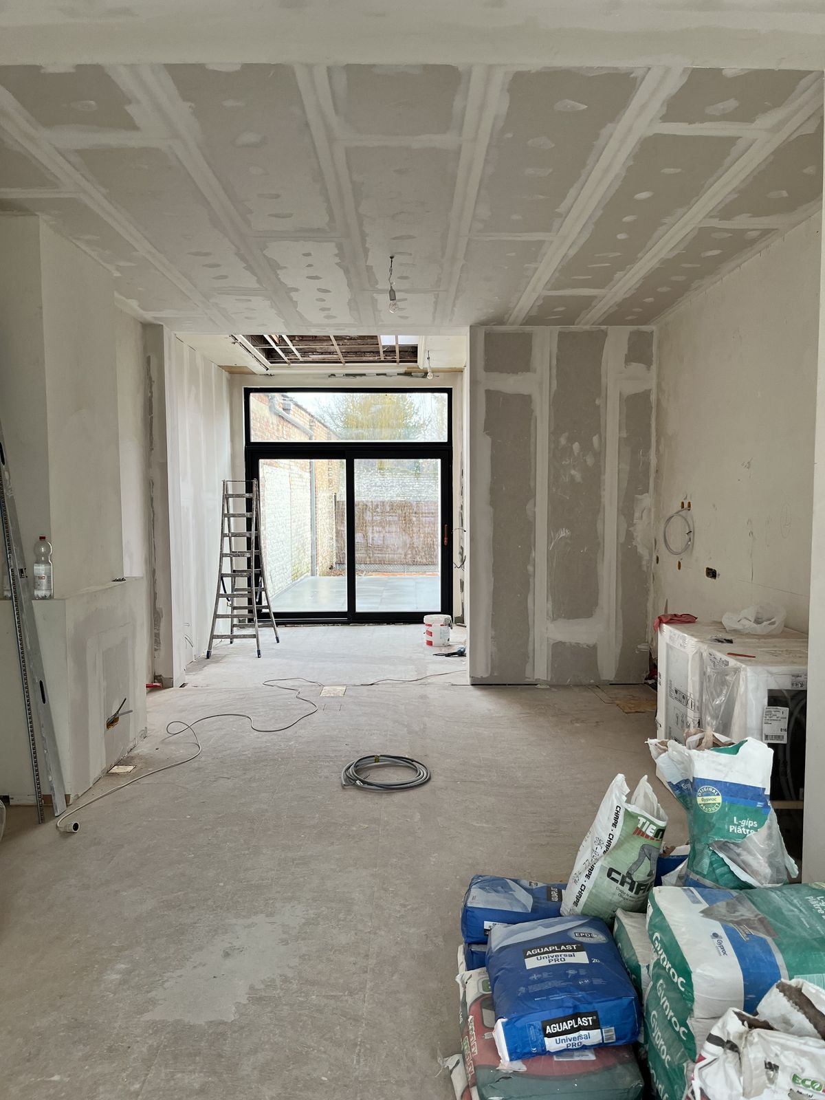 Chantier cloisons placo